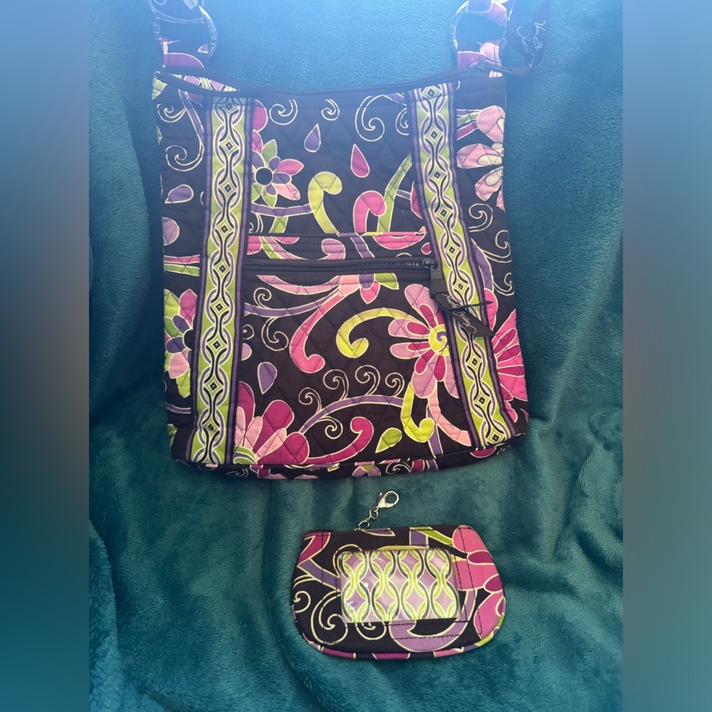 Vera Bradley Bag with Coin Wallet - Purple Punch